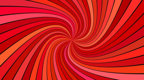 Червоний абстрактний психоделічний спіральний фон смуги променів — стоковий вектор