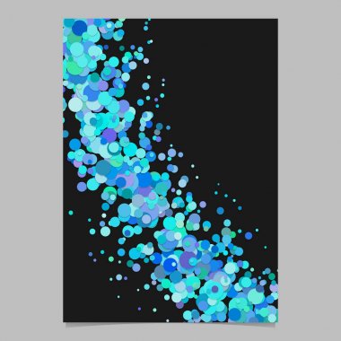 Boş soyut kavisli konfeti sayfa arka plan şablonu serpilir nokta ile