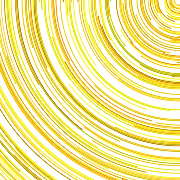 Yellow circular abstract background from concentric circular stripes — 스톡 벡터