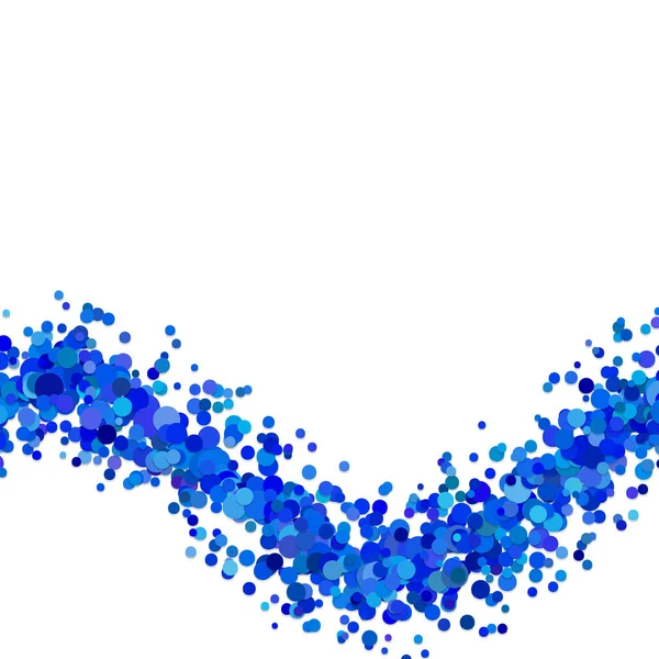Plantilla de fondo de punto confeti dispersa ondulada en blanco abstracta — Vector de stock