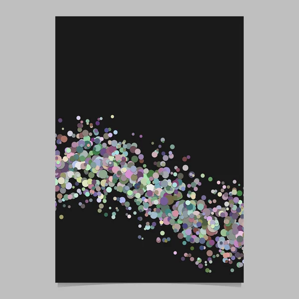 Plantilla de fondo de folleto de onda confeti abstracta en blanco con puntos dispersos — Vector de stock