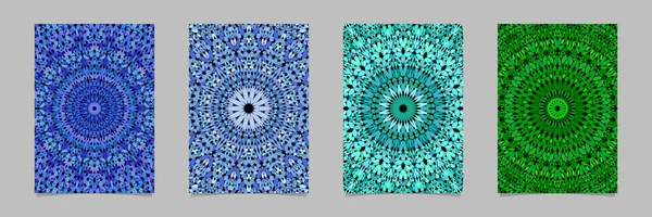 Абстрактный цветочный орнамент мандала шаблон карточки фона — стоковый вектор