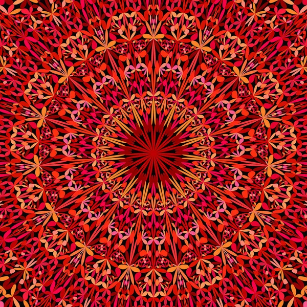 Roter abstrakter Blütenblatt-Kaleidoskop-Mandala-Hintergrund - Vektordesign — Stockvektor