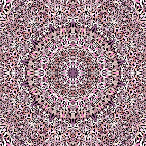 ピンクの抽象的な花の華やかなマンダラの背景 - 幾何学的ベクトルデザイン — ストックベクタ