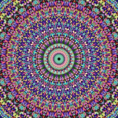 Renkli çakıl mozaik mandala desen duvar kağıdı - kabile vektör arka plan grafik