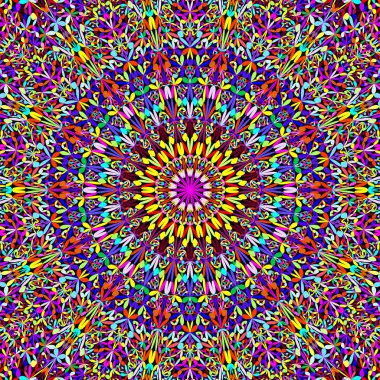 Renkli orman bahçe mandala desen arka plan tasarımı - vektör duvar kağıdı