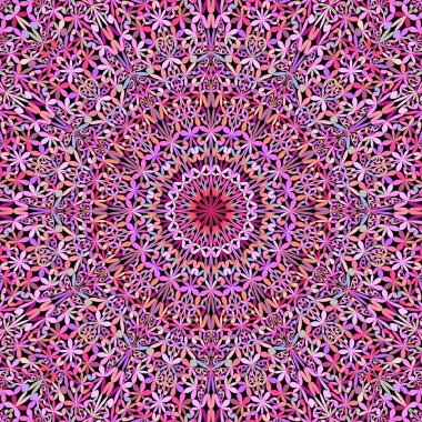 Renkli çiçek mandala desen arka plan - bohem duvar kağıdı illüstrasyon