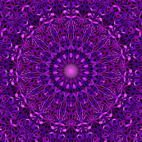 紫の抽象的な花びらガーデンマンダラジオメトリ壁紙 — ストックベクタ