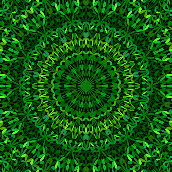 Fundo padrão mandala floral verde - ilustração de ornamento vetorial abstrato — Vetor de Stock