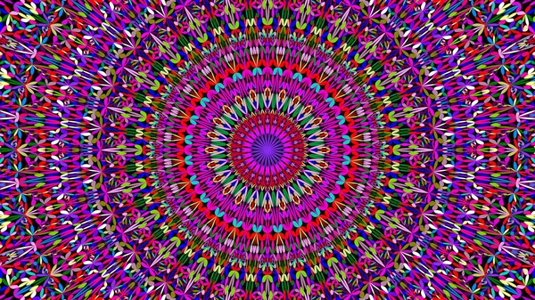 Colorful botanical garden mandala wallpaper - geometrical vector meditation background graphic — Stock Vector