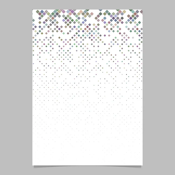 Diseño de folleto diagonal patrón cuadrado - fondo de papelería de mosaico — Vector de stock