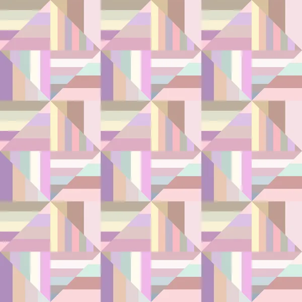 Bunte geometrische gestreifte quadratische Fliese Mosaik-Muster Hintergrund - nahtlose Illustration — Stockvektor