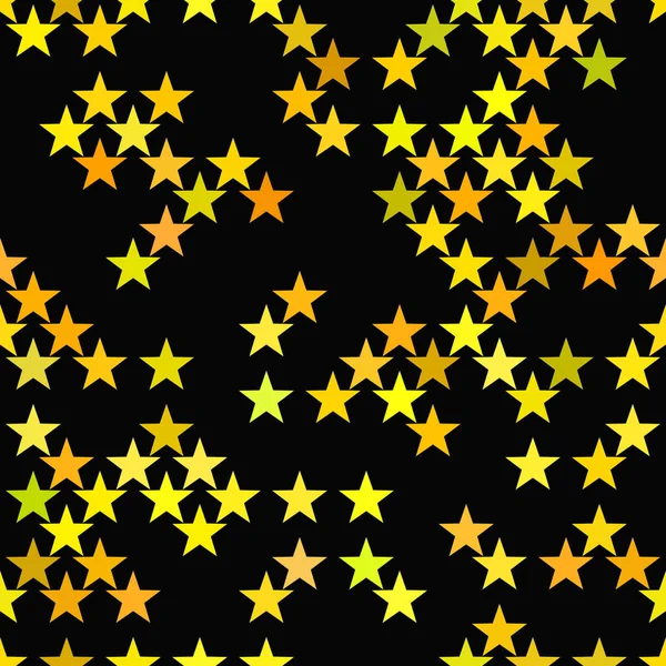 Yellow seamless star pattern background - vector design — Stock Vector