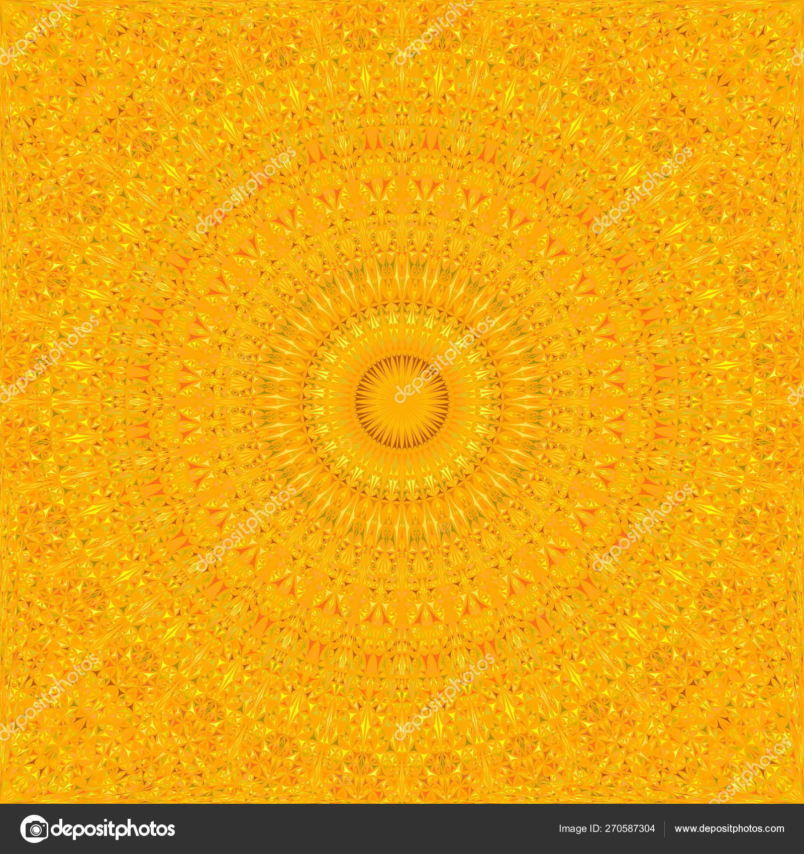 オレンジ抽象的なシームレスな曲面三角形モザイク万華鏡マンダラパターン 壁紙 ストックベクター C Davidzydd