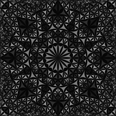 Gri tekrarlayan kaleydoskop desen arka plan tasarımı - soyut etnik vektör mandala duvar kağıdı