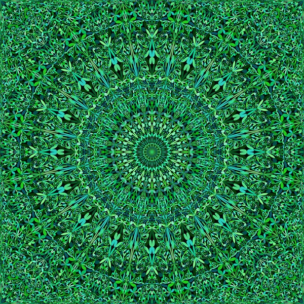Зеленый абстрактный бесшовный цветочный сад мандала рисунок фона — стоковый вектор