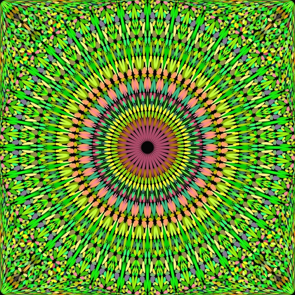 Färgglada abstrakt upprepande kronblad utsmyckade Mandala mönster bakgrund — Stock vektor
