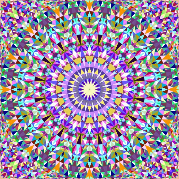 Colorido inconsútil triángulo abstracto mosaico azulejo caleidoscopio mandala fondo de pantalla patrón — Vector de stock