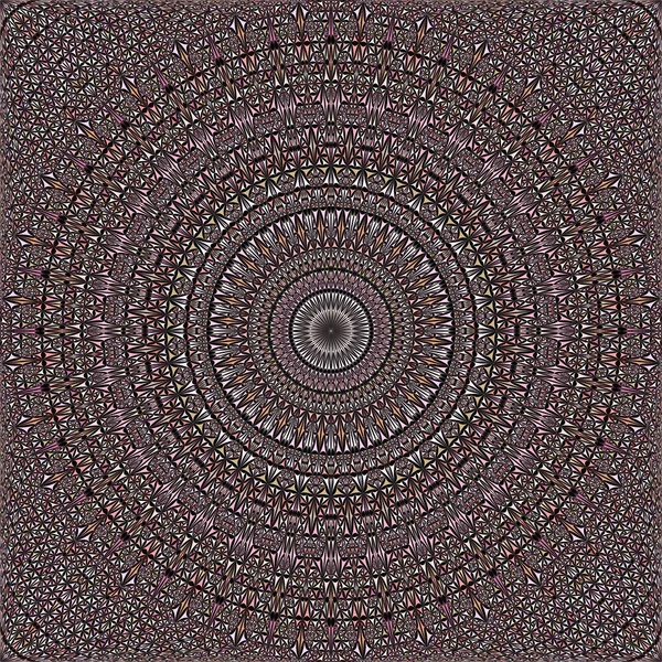 ピンクシームレス万華鏡パターン背景デザイン - 曲線三角形から抽象的なベクトルマンダラ壁紙グラフィック — ストックベクタ