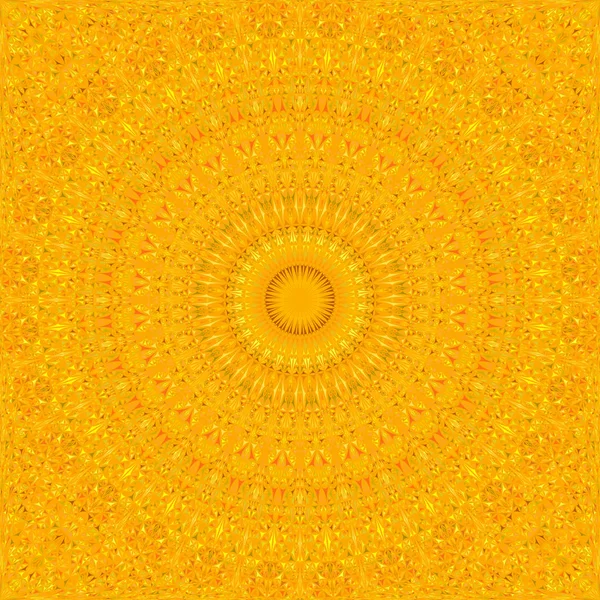 Arancione astratto senza cuciture curvo triangolo mosaico caleidoscopio mandala modello carta da parati — Vettoriale Stock