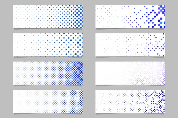 Conjunto de plantilla de fondo de bandera de patrón de punto abstracto moderno — Vector de stock