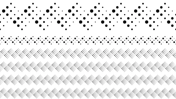 Abstract geometric dotted pattern text divider set — Stock Vector