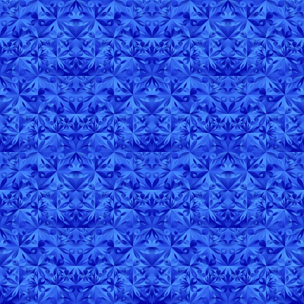 Veelhoekige geometrische blauwe naadloze Floral driehoek patroon achtergrond — Stockvector