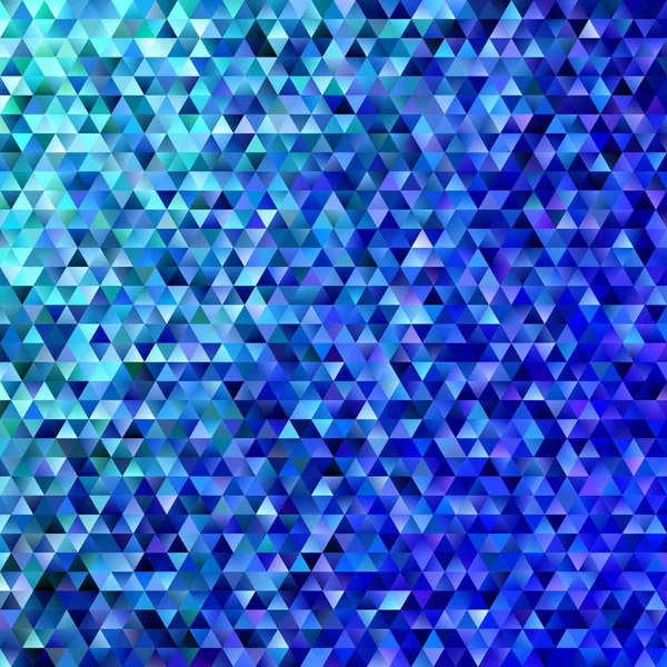 Blue abstract regular triangle tile mosaic background — Stock Vector