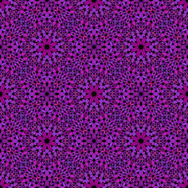 Fond sans couture oriental violet foncé fenêtre en verre pétale motif — Image vectorielle