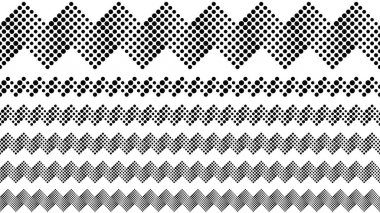 Tek renkli geometrik nokta desen lisi sayfa ayırıcı seti