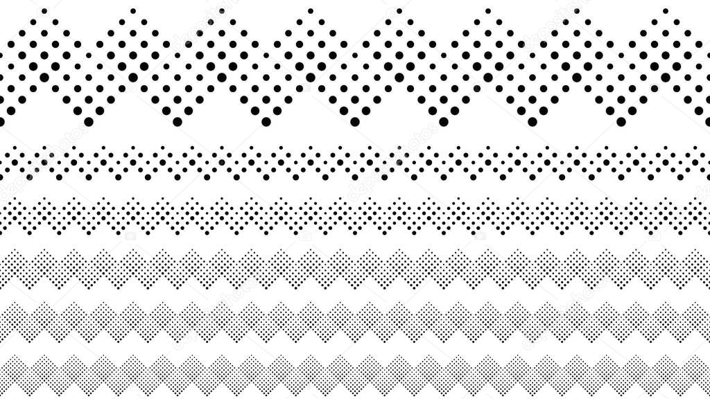 Repeating monochrome circle pattern page divider set