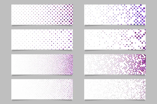 Conjunto de plantilla de fondo de bandera de patrón de punto abstracto moderno — Archivo Imágenes Vectoriales