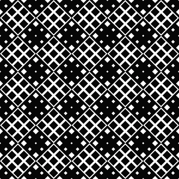 Black and white geometrical seamless square pattern background — Stock Vector