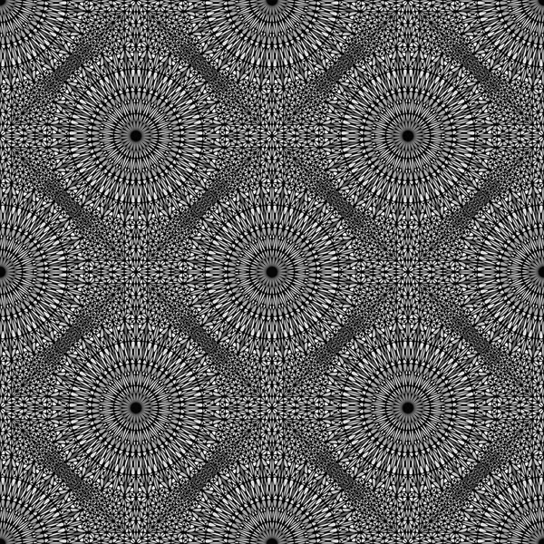 Jardín abstracto sin costuras mandala patrón de mosaico arte de fondo — Vector de stock