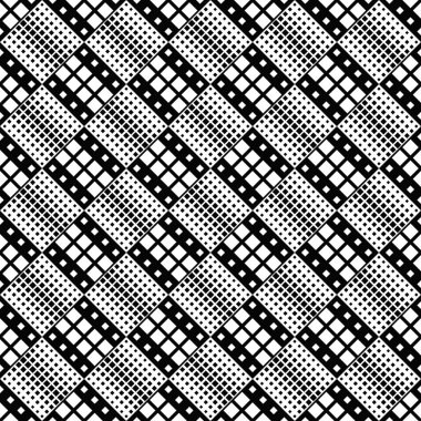 Siyah beyaz dikişsiz diyagonal kare desen arka plan tasarımı