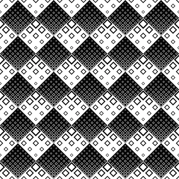 Black and white seamless diagonal square pattern background design — Stock Vector