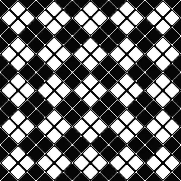 Geometrical black and white rounded square pattern background — Stock Vector