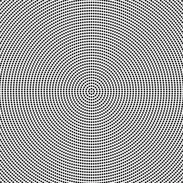 Halftone monochrome abstract circular dot pattern background design — Stock Vector