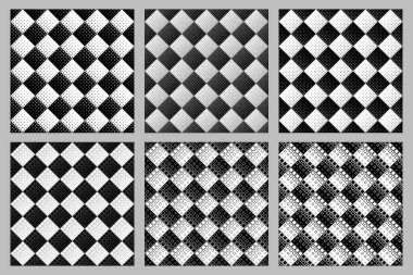 Geometrik soyut diyagonal kare desen arka plan seti
