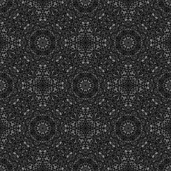 Gris abstracto bohemio caleidoscopio oriental patrón fondo arte — Vector de stock