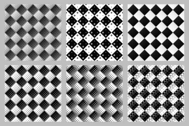 Dikişsiz yüzük deseni arka plan tasarım seti