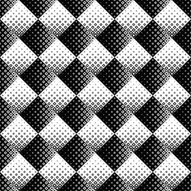 Siyah ve beyaz Dikişsiz soyut kare desen arka plan