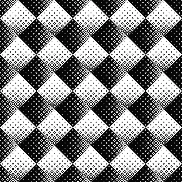 Black and white seamless abstract square pattern background — Stock Vector