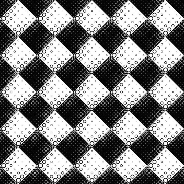 Fondo de patrón de círculo sin costura - diseño abstracto vectorial monocromo — Vector de stock