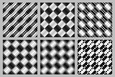 Dikişsiz soyut nokta desen arka plan tasarım seti