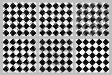 Soyut sorunsuz kare desen arka plan seti