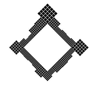 Modern siyah ve beyaz diyagonal kare rozet dekorasyon arka plan