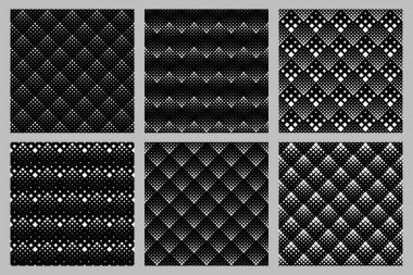 Geometrik soyut dikişsiz diyagonal kare desen arka plan seti