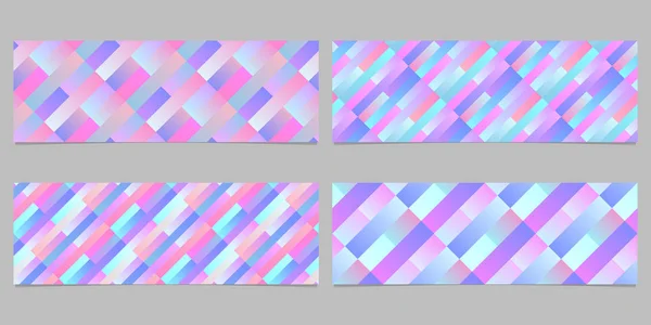 Set di modelli di banner rettangolo gradiente astratto — Vettoriale Stock