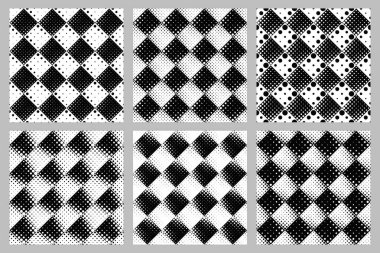 Dikişsiz geometrik daire desen arka plan tasarım seti